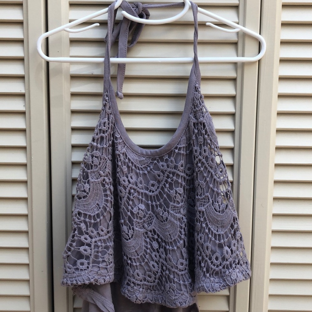 LAVENDER HALTER TOP